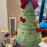 Nouveau produit Jelly Catt pour Noël : Couronne / Nœud de Noël amusant, Ornement de sapin de Noël, Décoration suspendue en peluche