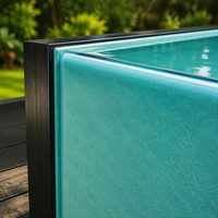 Piscine rectangulaire hors sol en fibre de verre durable, type conteneur d'expédition, avec système de chauffage pour la maison