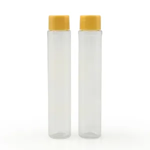 Tube à essai en plastique Transparent avec bouchon à vis 50ml 100ml bouteilles d'emballage de lotion bouteilles de maquillage Logo de couleur personnalisé en gros