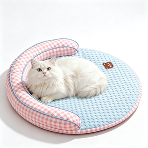 <b>Cat's</b> Nest Summer Cooling Mat Removable Washable <b>Cat's</b> <b>Sofa</b> Bed Cooling Sleeping Mat Net Red Dog's Nest Ice Cushion Pet Supplies - Product Image 2