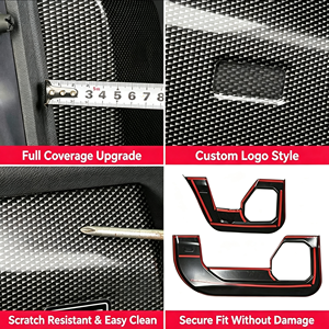 Panel Protector Antipatadas para Puerta, Compatible con Jetour Traveler <span class=keywords><strong>CDM</strong></span> T2 23-26, Cobertura Total, Fibra de Carbono, Accesorios Interiores - Product Image 5