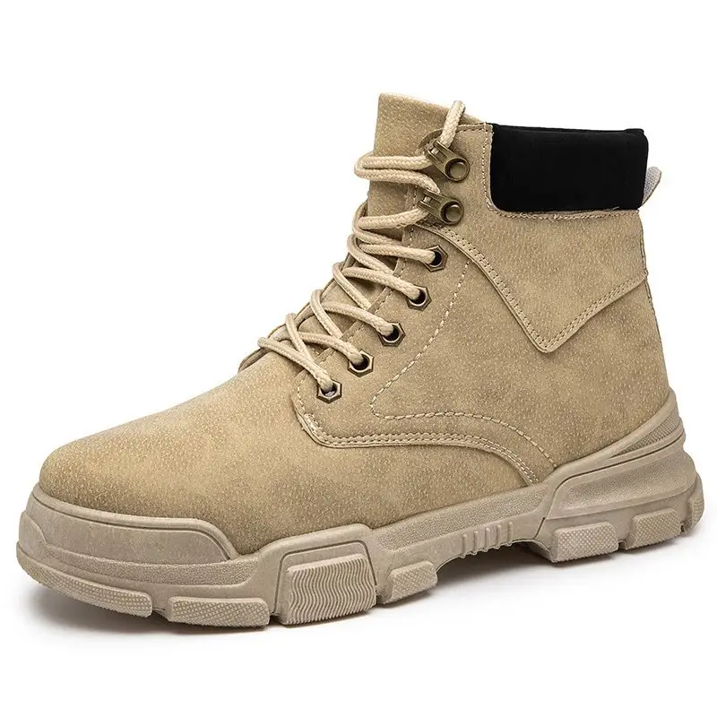 Winter popular fashion men's short boots PU leather upper Rubber out sole male outdoor boots