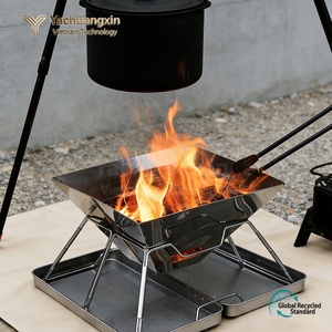 Stainless Steel Folding Charcoal <b>Grill</b> Outdoor Portable <b>BBQ</b> Stove for Camping Cooking - Product Image 5
