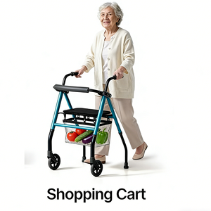 Deambulatore Leggero da 5,9 Kg per Disabili, Pieghevole, per Paralisi Cerebrale, Adulti e Anziani, Ausilio per la Mobilità - Product Image 1