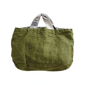 Women's Vertical Open Durable Water-Resistant Faux Leather <b>Tote</b> Bag Zipper Closure <b>Canvas</b> Lining Reversible Design Custom Cotton - Product Image 4