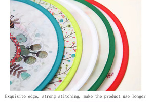 Nouveau éventail à main tendance personnalisé en tissu pliable avec éventail rond pliable - Product Image 3