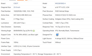 23.8" จอภาพ 100hz ฟูลเอชดี ไอพีเอสสำหรับ 5C10W32162 <span class=keywords><strong>CSO</strong></span> MG2381B02-4 FHD 1920*1080 แผงหน้าจอ LED LCD - Product Image 6