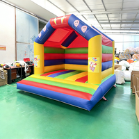 Château gonflable compact pour enfants, idéal pour les fêtes en intérieur et en extérieur, maison de rebond pour usage domestique