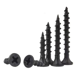 Tornillos para paneles de yeso Hao Jin M4 negros Phillips autorroscantes para decoración y fijación de madera - Product Image 1