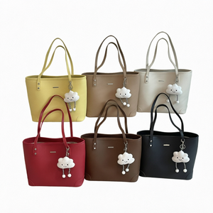 2026 Hot selling Large Capacity PU Leather <b>Tote</b> Bag Waterproof Zipper Shoulder Handbag Dual Strap Office Shopping Travel Bag - Product Image 1