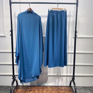 Robe <span class=keywords><strong>Hijab</strong></span> à capuche pour femmes musulmanes, vêtement de prière, Jilbab Abaya Long Khimar Ramadan, robe Abayas, jupe, ensembles <span class=keywords><strong>vêtements</strong></span> islamiques, vente en gros - Product Image 3