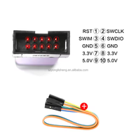 Stok 1 takım ST LINK Stlink st-link V2 Mini STM8 STM32 simülatörü indir programcı programlama kablosu ile