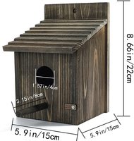 JUNJI Home Decor Maison d'oiseau suspendue en bois pour l'extérieur pour le jardin