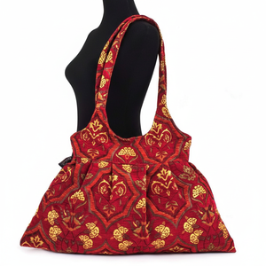 Oxford — sac plissé en tissu, authentique tissu rouge turc Oriental, de turquie - Product Image 2