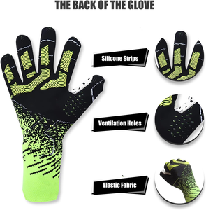 Jeugdkeepershandschoenen Voetbalkeepershandschoenen met antislip latex handpalmgrepen voor verbeterde prestaties voor wedstrijden voor volwassenen en kinderen - Product Image 3