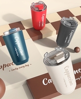 Vente en gros de gobelets isothermes en acier inoxydable personnalisés avec logo, 280 ml, 380 ml, gobelet à café en métal à double paroi, portable, isolé thermiquement