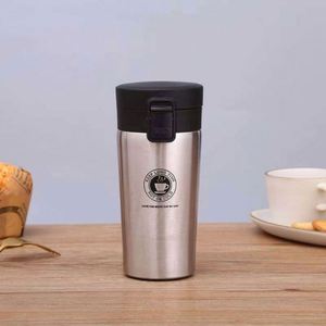 Stainless Steel Tumbler Vacuum Flask With Lid Travel <b>Coffee</b> Mug Red White Silver Black Minimalist Design 12-24 Hours Insulation - Product Image 2