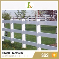 Clôture pour chevaux en PVC blanc à 3 rails, style australien, avec service de modélisation 3D, poteau en vinyle pour enclos de ferme (1,2 m H x 2,4 m L)