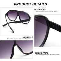 Lunettes de soleil de luxe pour femmes, de marque de luxe, écologiques, chics, élégantes, violet violet dégradé, surdimensionnées, carrées, de style shield, de créateur