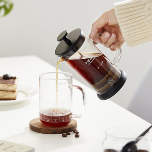 Cafetière à piston française <span class=keywords><strong>MAVO</strong></span> en verre borosilicate de style italien avec filtre double couche, théière à infusion manuelle pour usage domestique - Product Image 2