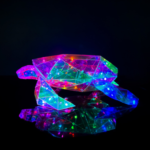 Sáng tạo Dễ Thương 3D Holographic chiếu sáng rùa ánh sáng trang trí <span class=keywords><strong>LED</strong></span> Glow Lights sáng lên Rùa - Product Image 3