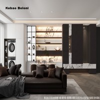 Aparador Moderno de Lujo Personalizado de Madera Maciza con Almacenamiento, Altura Ajustable y Paneles de Rejilla Fina - Mueble Personalizado para Comedor