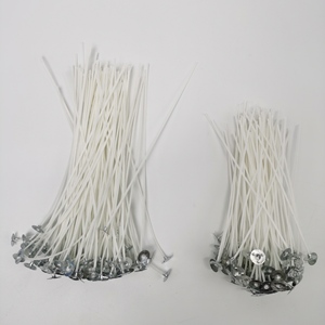 Juego de Mechas de Algodón Recubiertas de Cera Blanca de 20 cm |   Paquetes de 100 Piezas (Bases Metálicas de 1.5 cm) - Product Image 4