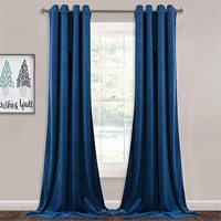 Rideaux occultants et insonorisants modernes minimalistes en velours polyester couleur unie à œillets, isolants thermiques pour fenêtres, gauche/droite