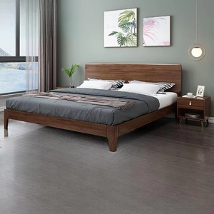 Lit plateforme capitonné en velours, tailles King et Queen, avec tête de lit haute et dossier ailé, mobilier de chambre moderne et luxueux - Product Image 1