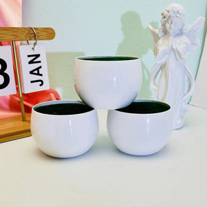 Maceta Redonda con Diseño de Flores, 8 cm, para Plantas Verdes de Escritorio, Diseño Moderno para Jardinería Interior - Product Image 4
