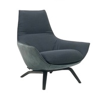 Fauteuil de détente individuel moderne en métal design pour bureau, espace de repos, villa, hôtel, salle d'exposition, réception et salle de réunion