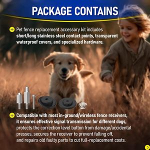 Kit de accesorios de repuesto PetSafe para collares receptores de perros, plástico negro, acero inoxidable, suministros de entrenamiento impermeables - Product Image 5