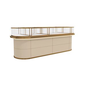Vitrine de bijoux en verre en bois de luxe avec vitrine à lumière LED pour la décoration de magasin de bijoux Bijouterie Mobilier Design - Product Image 3