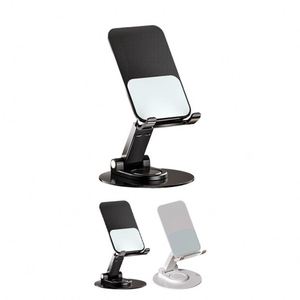 Wholesale Rotating Foldable Mobile <b>Holder</b> 360 Degree White Black Flexible Rotatable Phone Stand With Logo - Product Image 2