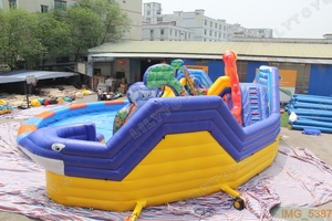 Grand parc aquatique gonflable flottant avec toboggan, parc aquatique avec parcours d'obstacles pour lac, piscine, mer, aire <span class=keywords><strong>de</strong></span> jeux aquatique pour adultes et enfants - Product Image 4