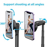 Trépied sans fil magnétique de 150 cm de long compatible avec les téléphones mobiles iPhone 16 15 Pro Max, bâton de selfie, support de trépied