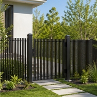 Panneaux de clôture en aluminium robuste à persiennes, design moderne, résistants à la décomposition, faible entretien, hauteur 1,8 m, sécurité anti-escalade
