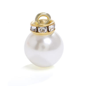 Vente en gros de perles d'imitation circulaires brillantes en ABS pour le bricolage d'accessoires vestimentaires accessoires de bijoux en perles - Product Image 5