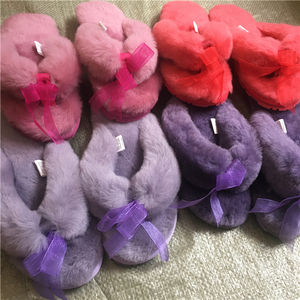 Pantofole in Pelle di Pecora Tibetana con Pelo Lungo e Morbido per Signore - Product Image 3