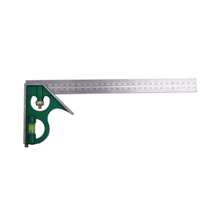 Suministros de China Regla de ángulo multifunción 12 pulgadas 300mm Acero inoxidable Probar cuadrados Combinación triangular Regla de carpintería cuadrada - Product Image 4