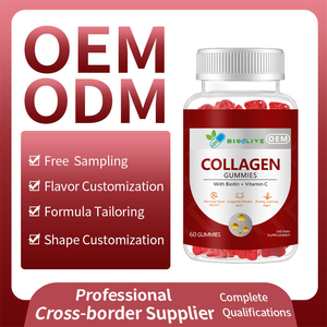 Çin Fabrikası Vegan Hidrolize Kolajen Jelibonları 1000mg Özel Formül Cilt Beyazlatma İçin Biotin ve C Vitamini - Product Image 2