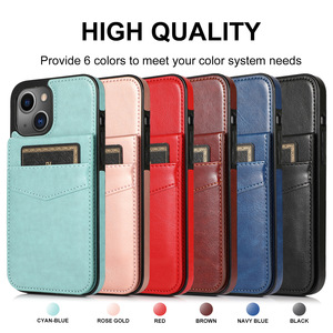 Pour iPhone 14 portefeuille avec porte-cartes, béquille en cuir PU de qualité supérieure, fentes pour cartes, housse de fermoir magnétique pour iPhone 14 Pro Max - Product Image 6