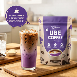 CHTNature OEM Etiqueta Privada Polvo de Latte de Ñame Morado con Café Arábica para Bebida Instantánea 180g/bolsa Café UBE - Product Image 3