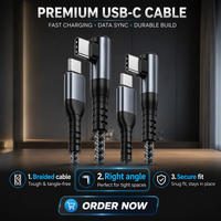 Kabel Pengisian Cepat USB-C 1m 240W Tipe-C untuk iPhone 15 dengan Pelindung Anyaman dan Konduktor Tembaga Berlapis Timah