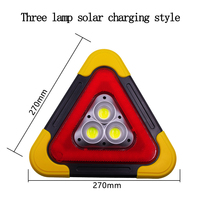 Triangle de signalisation d'urgence solaire en gros, matériau ABS, portable, durable, sécurité routière, alarme de panne, lumière clignotante