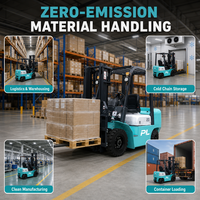 Truk Forklift Bertenaga Lithium PL 2000 kg 76.8 V Baterai Listrik 4 Roda untuk Penanganan Pallet di Hub Logistik