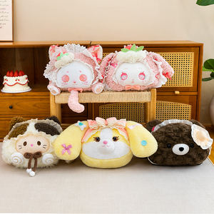Zaino Peluche con Grande Faccia, Borsa Animale Imbottita, Tracolla Regolabile e Staccabile, Morbido Imbottitura in Cotone PP, Ideale come <span class=keywords><strong>Regalo</strong></span> - Product Image 1