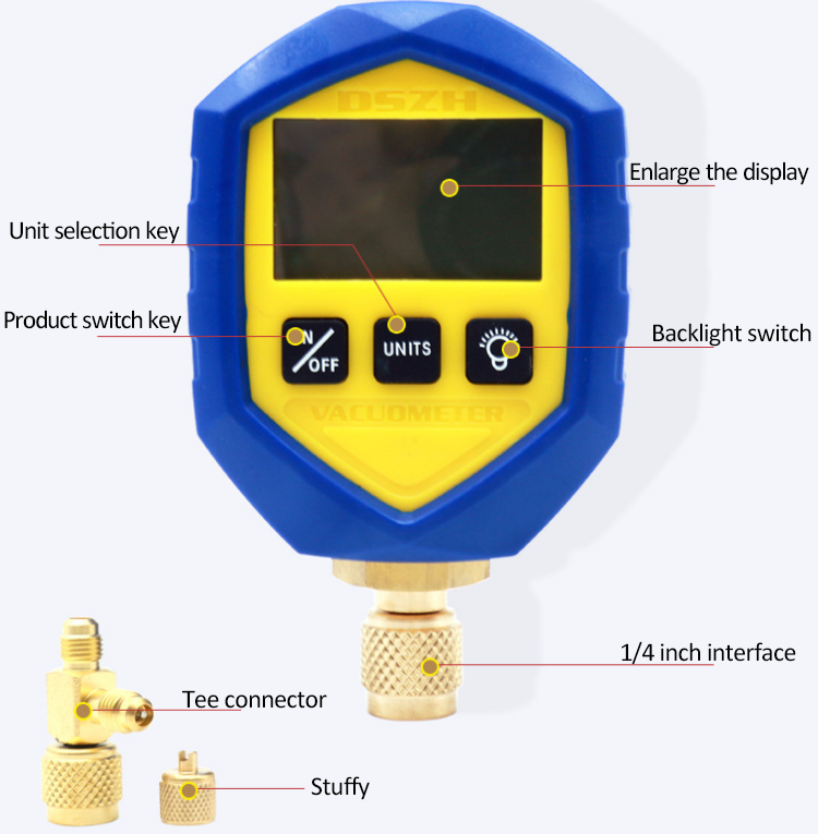 ワコーズ　DL-1 DSZH Multifunction Digital Pressure Gauge Vacuum Meter
