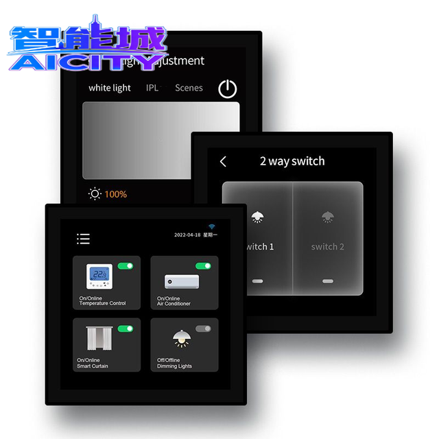 2025 Linux 4 Inch Touch Screen LCD Display Smart Home Gateway Control Smart Switch Lights Curtains Motor Dimmer Lamps