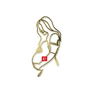 Vente chaude femme enceinte or acrylique gâteau Topper maman à être bébé douche célébration bienvenue bébé fête gâteau accessoires - Product Image 1